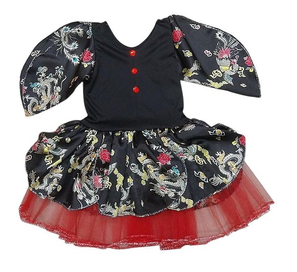 Fantasia vestido Princesa gueixa infantil