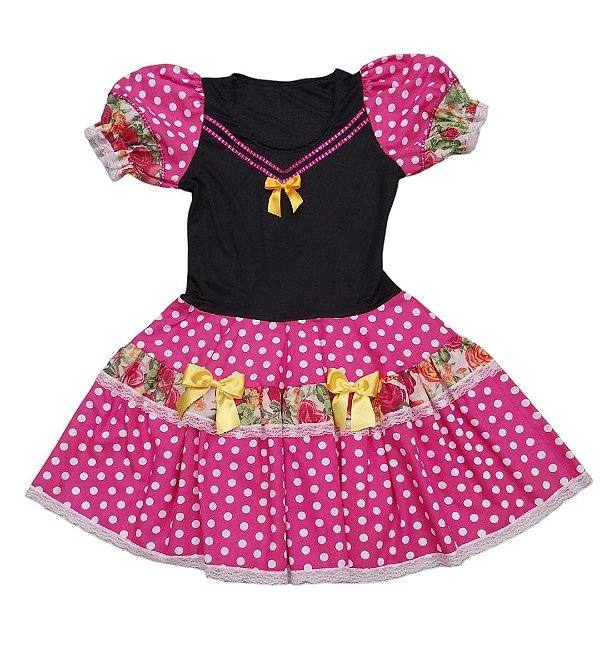 Vestido junino com enfeite na blusa adulto