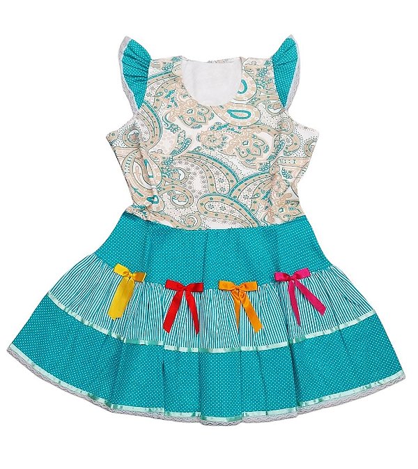 Vestido junino blusa estampada plus size