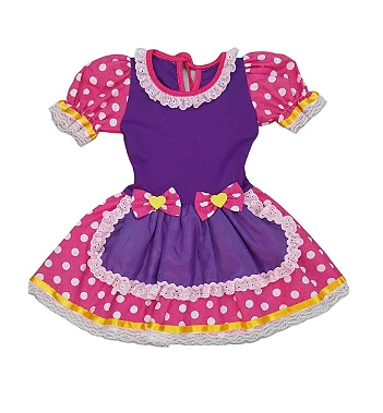 Vestido junino avental bebê