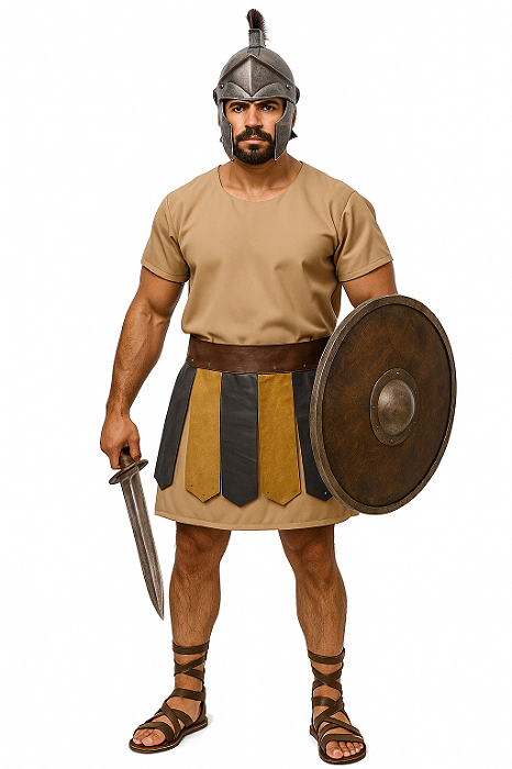 Fantasia Túnica gladiador Soldado Romano adulto