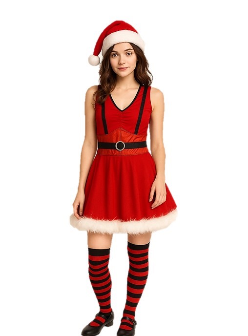 Fantasia Vestido Mamãe Noel adulto