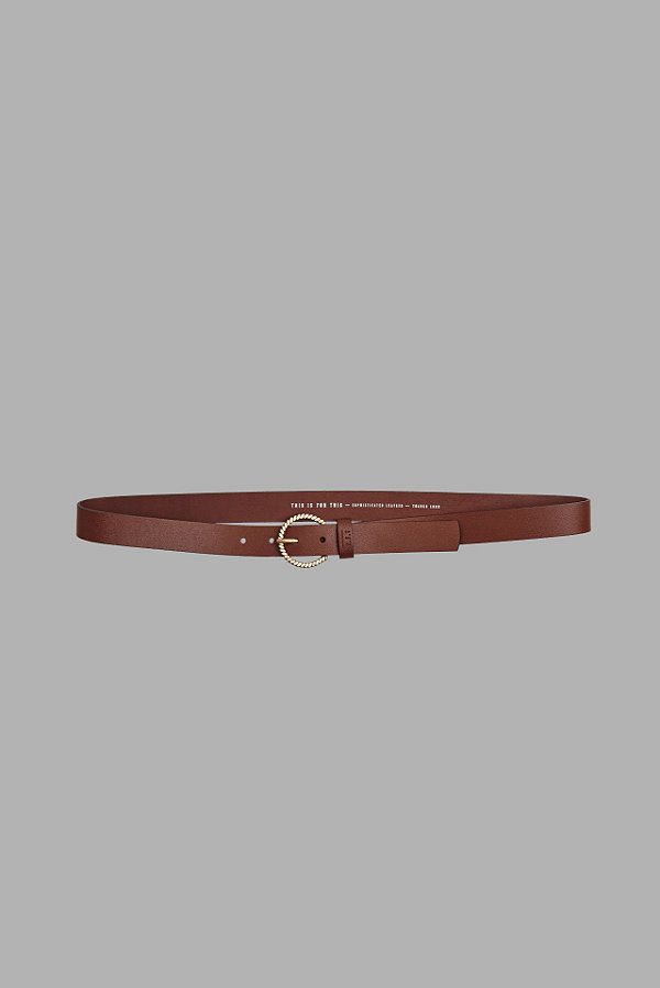 TFT WESTERN LEATHER BELT DAY BY DAY - BROWN