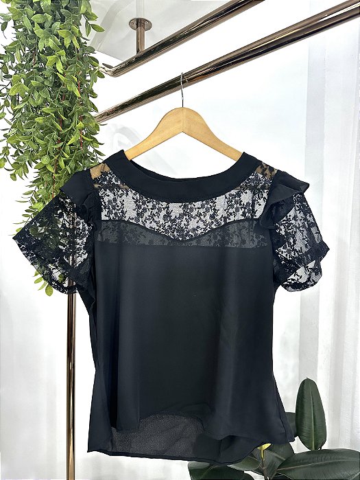 Blusa renda  facinius