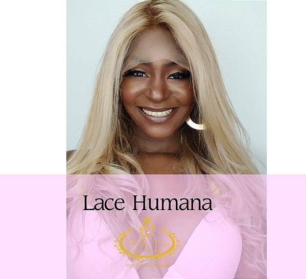 LACE HUMANA LOIRO CLARO COM MECHAS E RAIZ ESFUMADA 55CM