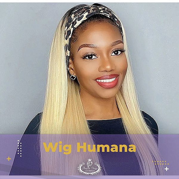 HEADBAND - WIG COM FAIXA LOIRA 613 - CABELO HUMANO
