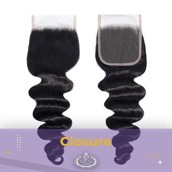 Closure 4x4 Ondulada Cabelo Humano