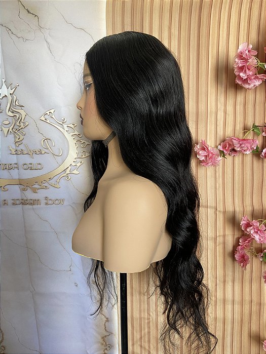 U-part de cabelo humano brasileiro 70cm ondulado