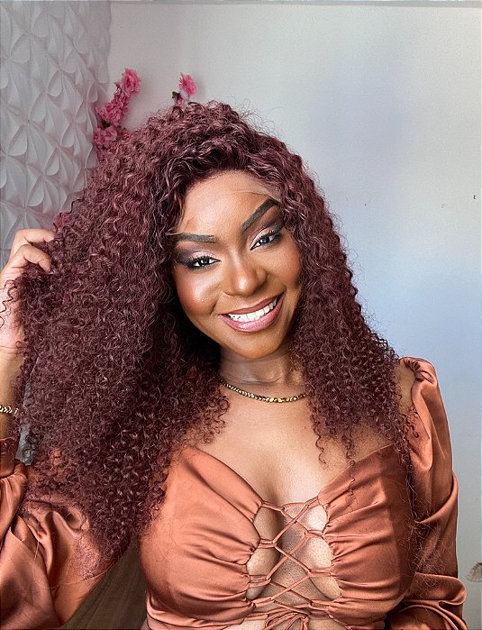 LACE HUMANA CACHEADA 45cm RUIVA