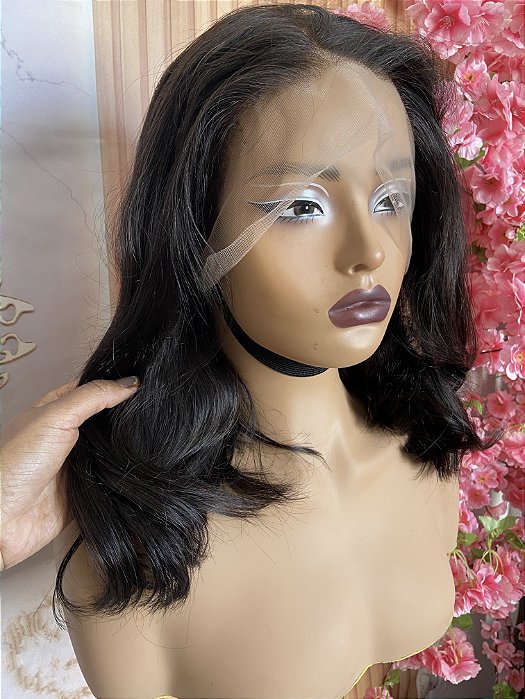 Lace Humana FIO BRASILEIRO Lisa 40cm 200% de densidade corte arredondado