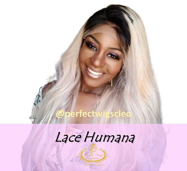 Lace Humana Platinada 70cm