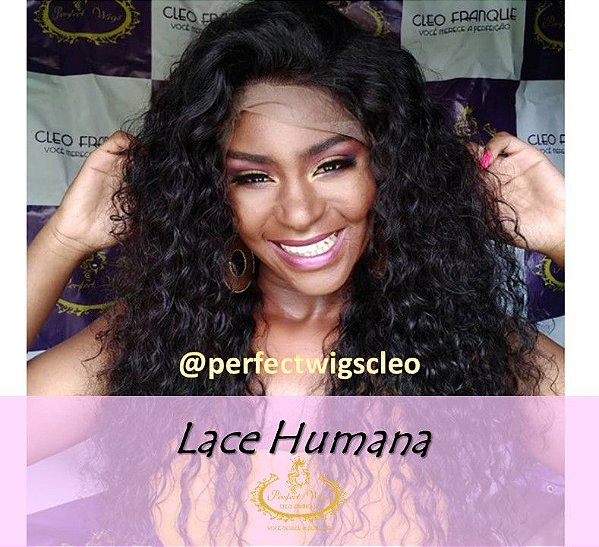 Lace Humana Cacho Aberto 70cm 150% de densidade