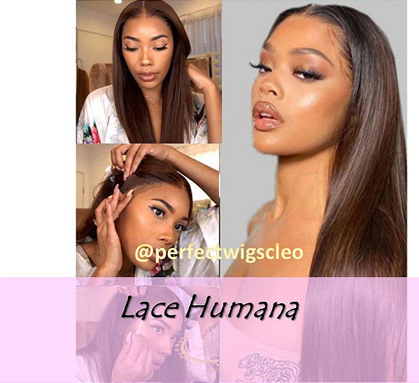 LACE HUMANA CASTANHO MÉDIO 70CM