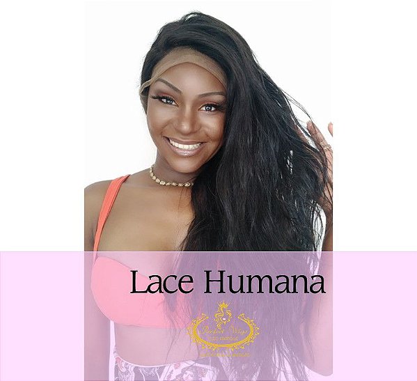 LACE HUMANA LISA LEVEMENTE ONDULADA 80CM