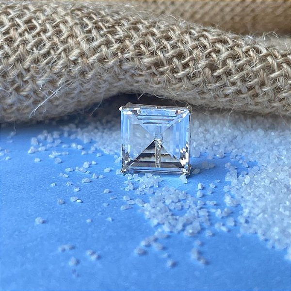 Pingente Quadrado Cristal 12mm