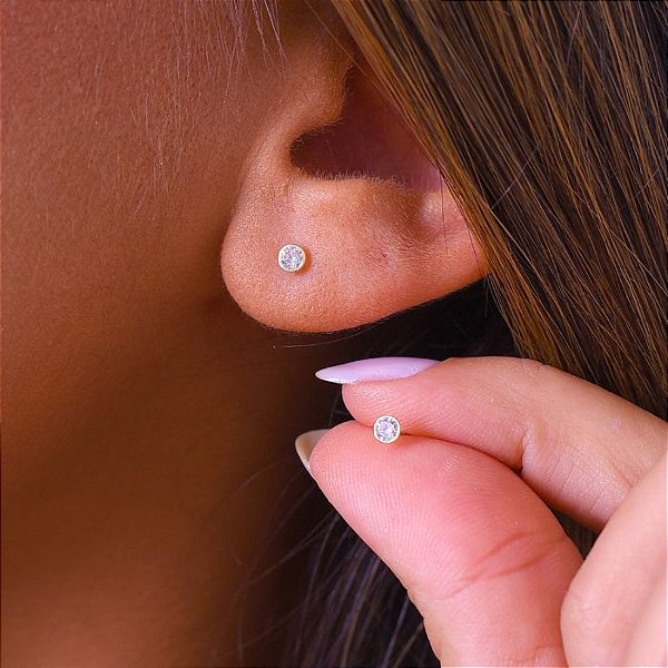 Brinco Infantil Ouro 18k 3,0mm