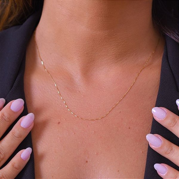 Corrente Ouro 18k Veneziana 45cm