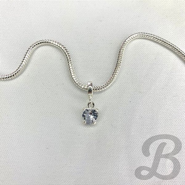 Berloque Coração Cristal