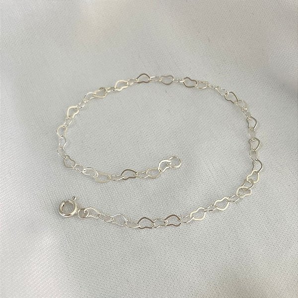 Pulseira Corações 18cm
