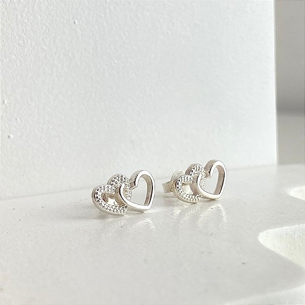 Brinco Dois Corações