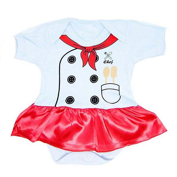 Body Vestido Bebê Chef de Cozinha - Baby Dress - Loja Especializada em Moda  Infantil
