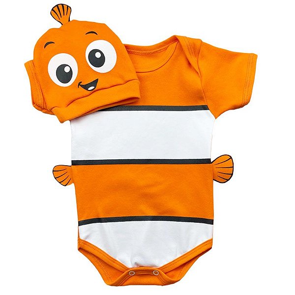 Kit Body Bebe Procurando Nemo Com Touquinha Baby Dress Baby Dress Loja Especializada Em Moda Infantil