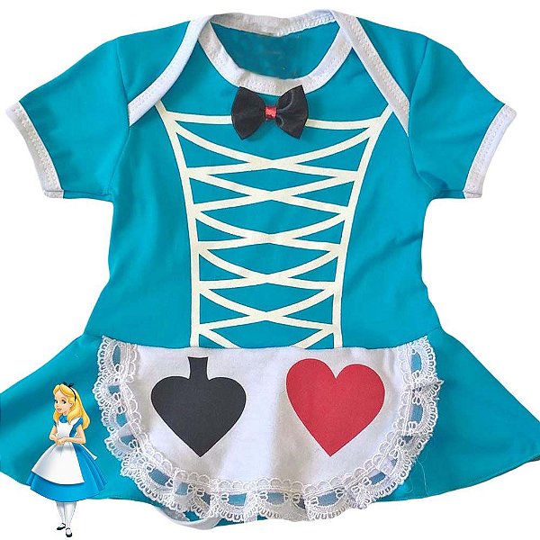 Body Vestido Bebe Luxo Alice No Pais Das Maravilhas Baby Dress Baby Dress Loja Especializada Em Moda Infantil