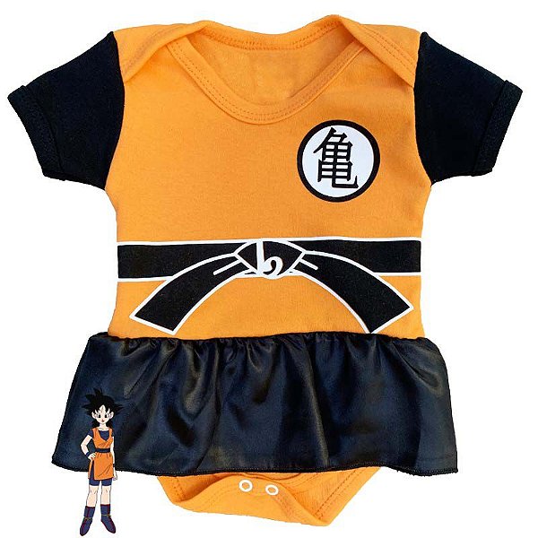 Body Vestido Bebe Dragon Ball Z Goku Menina Baby Dress Baby Dress Loja Especializada Em Moda Infantil