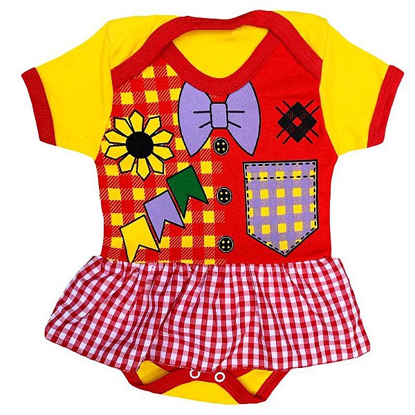 Body Vestido Bebê Festa Junina Caipirinha Menina | Baby Dress - Baby Dress  - Loja Especializada em Moda Infantil