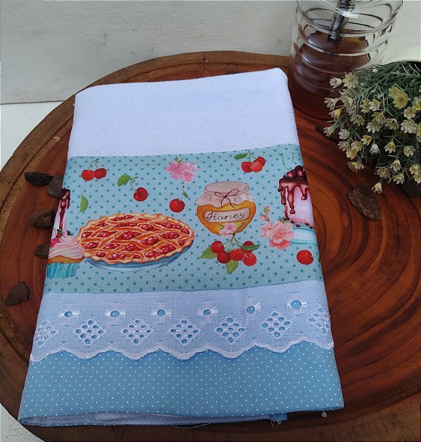 Pano de Prato – Torta Café da Tarde 69x42cm