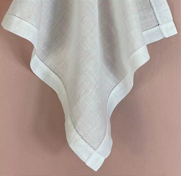 Guardanapo Branco 100% Linho  42x42 cm