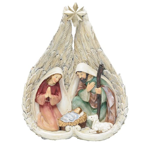 Sagrada Família de Resina e Cimento em Formato de Asa 0,27x7,0x20cm