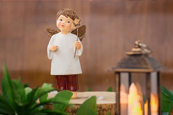 Anjo de Resina Sebastian 12,7 x 7cm