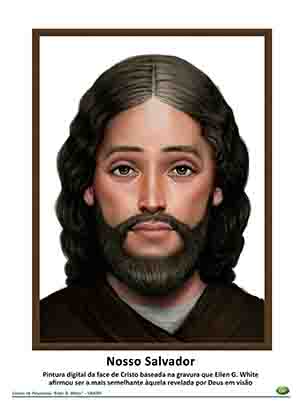 Retrato Nosso Salvador - A Face de Cristo (Colorida Frontal)