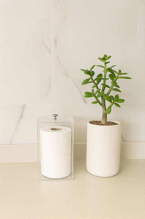 Porta Papel Higiênico Em Acrílico (2 rolos)