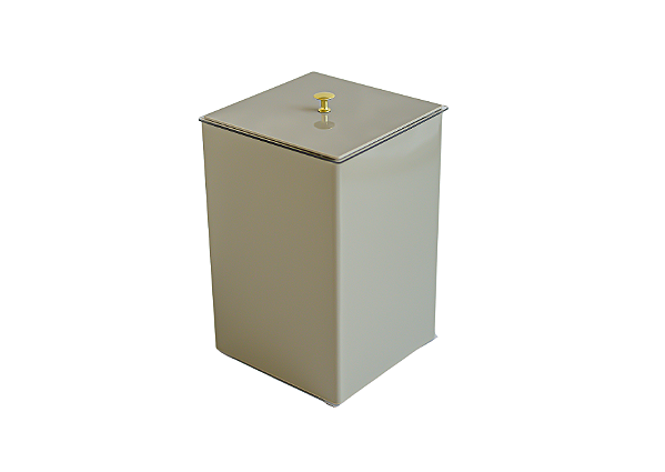 Lixeira Em Acrílico Para Lavabo - Fendi com dourado