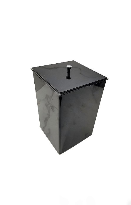 Lixeira Em Acrílico Para Lavabo - Preto Liso