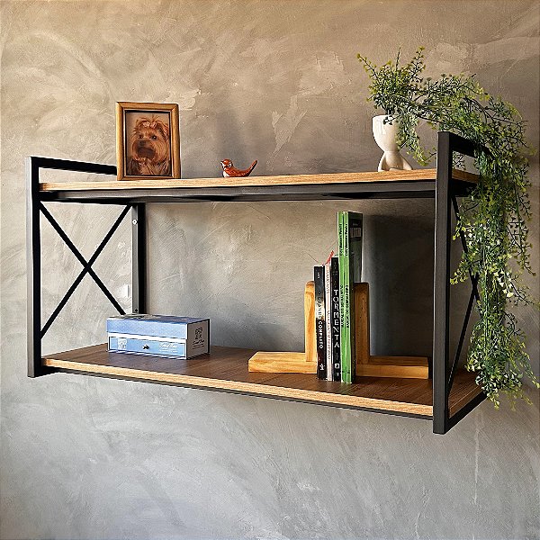 Nicho Prateleira Industrial Com Detalhe em X