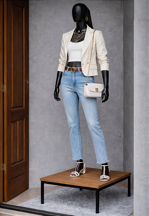 Base Tablado Luxo para Manequim de Vitrine - Suporte Expositor Premium para Loja e Boutique