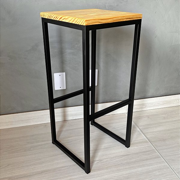 Banqueta Ferro Industrial Quadrada