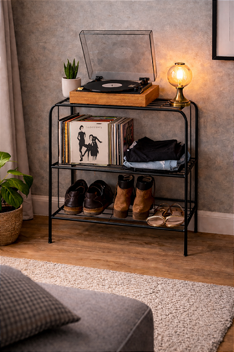 Estante Prateleira Toca Discos Vinil