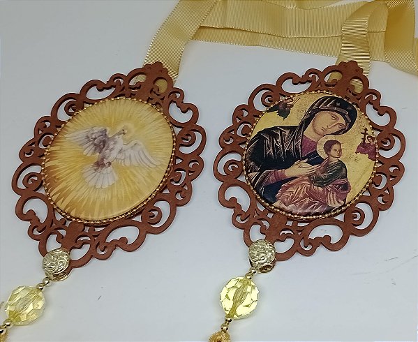 Escapulário de Porta Nossa Senhora do Perpétuo Socorro e Espírito Santo