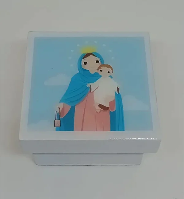 Mini caixa infantil decorada ideal para terço