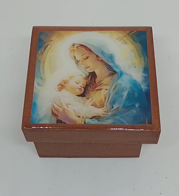 Mini caixa decorada ideal para terço