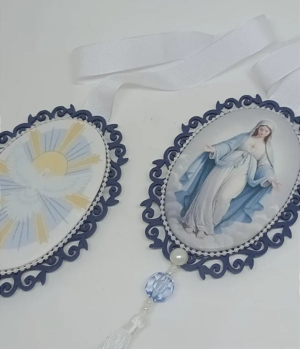 Escapulário de Porta Nossa Senhora das Graças e Espírito Santo