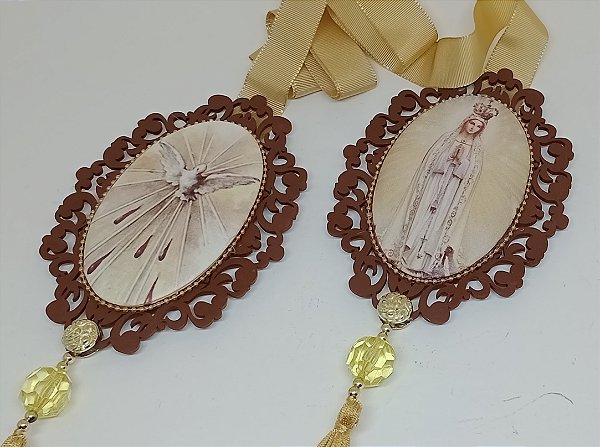 Escapulário de Porta Nossa Senhora de Fátima e Espírito Santo