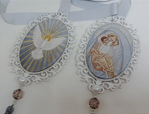 Escapulário de Porta Nossa Senhora e Espírito Santo