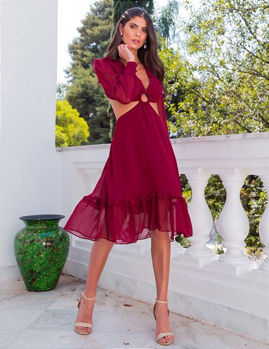 VESTIDO LISBOA MARSALA