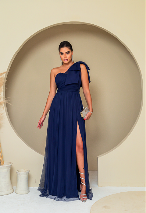 VESTIDO ANTONELLA AZUL MARINHO