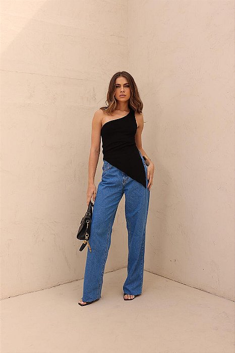 CALÇA JEANS WIDE LEG